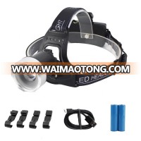 Powerful LED Headlamp USB Rechargeable Sensor Head Torch for Camping