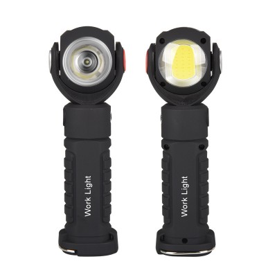 360 degree Rotation 7 Modes With Magnetic Base USB Rechargeable T6+COB LED Work Torch Light