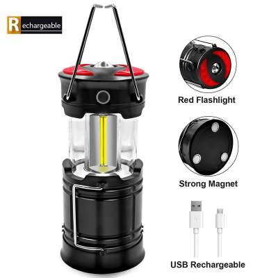 Rechargeable LED Camp Lantern Super Bright 4 Modes Water Resistant Outdoor Light Portable Emergency LED Camping Light