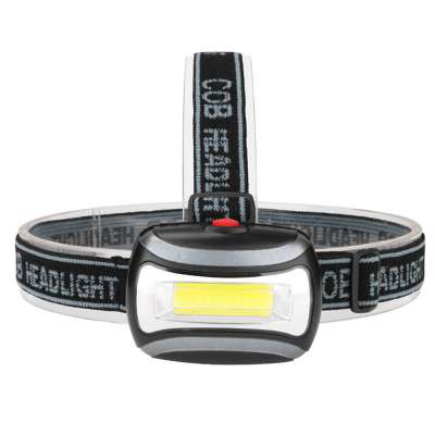 3 color portable COB headlights 3 modes strong light LED headlamp