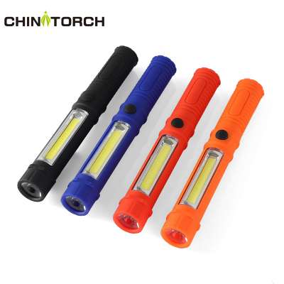 Handle Magnetic Pocket Torch Outdoor flashlight COB LED Mini Pen Light for workshop