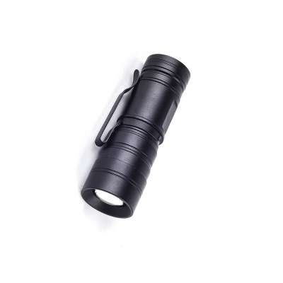 High light rechargeable 3W pen clip mini flashlight